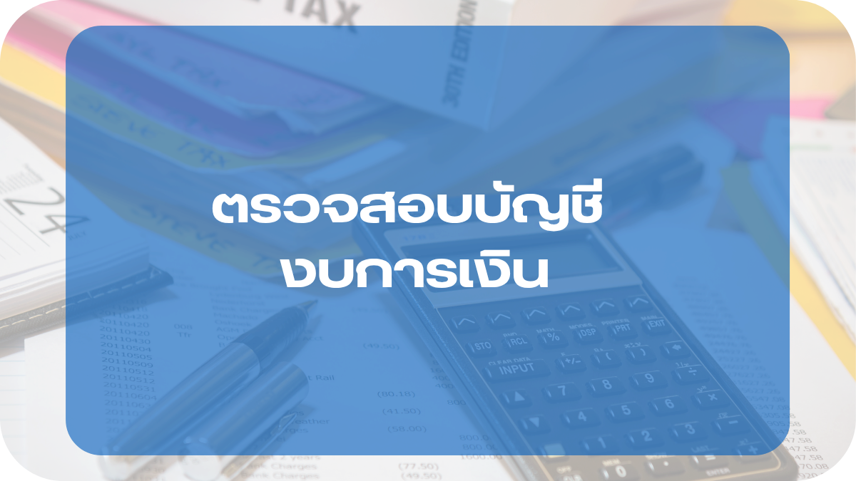 ตรวจสอบบัญชีงบการเงิน